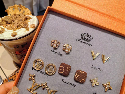 秀款一周耳钉礼盒925脱敏耳针 商品图2