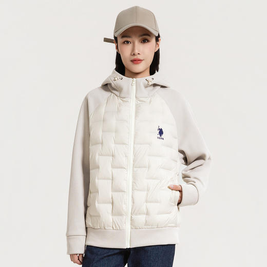 U.S.POLO ASSN都市格纹90白鸭绒轻羽绒，男女同款 ，轻薄保暖又利落有型，穿上痞帅有格调，男女同款 商品图11