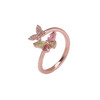 【彩蝶翩飞】S925纯银镀玫瑰金碧玺蝴蝶开口戒指【CW-JZ07394】 商品缩略图4