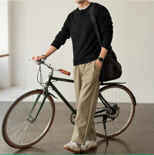 【72小时发货】Gesamy男士绵羊毛圆领卫衣/针织开衫 混纺面料柔软亲肤保暖力满分 儒雅少年感简约百搭秋冬男士必备 商品图1