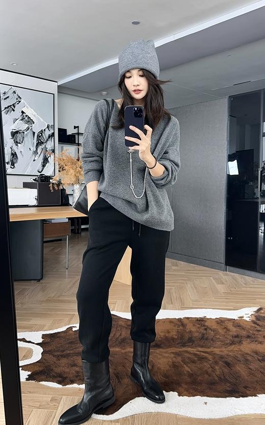 美洋同款大白鹅腹绒毛➕桑蚕丝➕绵羊毛保暖卫裤 商品图10