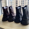 D111904马丁靴女款2025新款秋冬季厚底短靴圆头英伦风百搭粗跟短靴 商品缩略图4