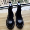 D111904马丁靴女款2025新款秋冬季厚底短靴圆头英伦风百搭粗跟短靴 商品缩略图7