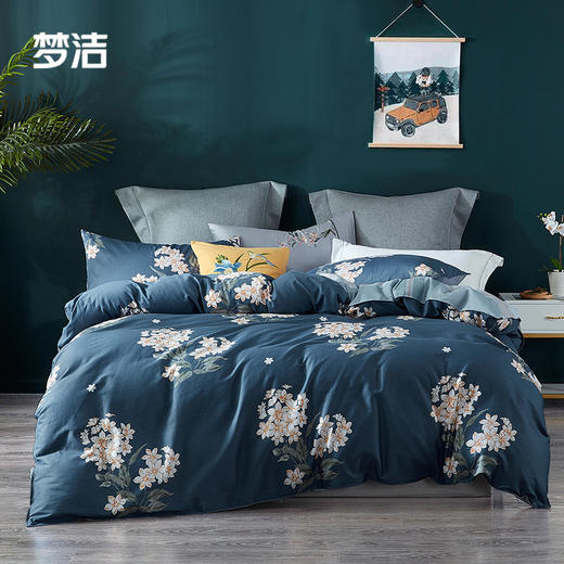 梦洁 纯棉印花四件套 梦-沐色 商品图0