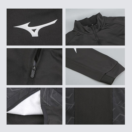小李子Mizuno美津浓针织套头衫半拉链训练长袖成人男P2CC33Z290 商品图3