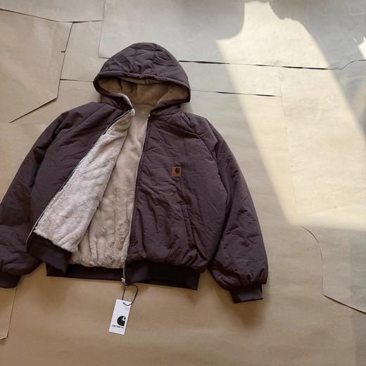 D111944复古仿貂毛双面穿座山雕插肩连帽棉衣 商品图0