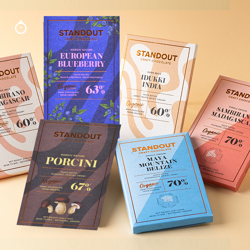 企鹅市集|瑞典Standout巧克力50g 北欧工艺 多种黑巧奶巧增味可选