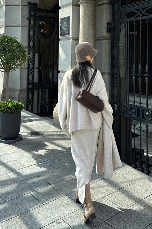 LNNNS 气质风针织披肩半裙三件套装 21621 商品图3