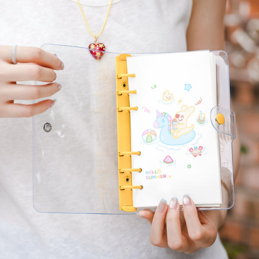 夏日系列透明皮活页笔记本 商品图4