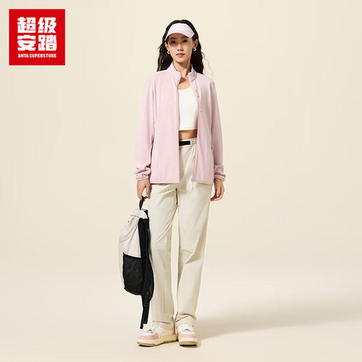 超级安踏抓绒运动外套女士秋季户外保暖多口袋内搭外穿夹克上衣162546701U 商品图0