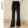 SMOEDOD/水沐伊朵垂感休闲喇叭裤高腰常规哑光轻职风秋冬季6638 商品缩略图5