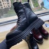 D111904马丁靴女款2025新款秋冬季厚底短靴圆头英伦风百搭粗跟短靴 商品缩略图11