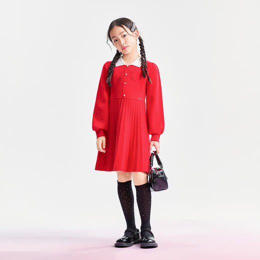 【实体店同款】女童长袖连衣裙冬季新款安奈儿童装AG543340 商品图3