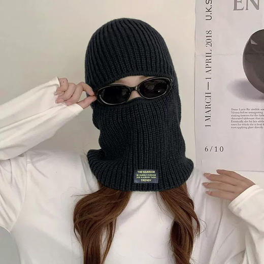 🔥降温防风必备‼️秒变爱豆🥰陈伟霆既视感❗🔥29.9💰2色可选一帽多戴❗男女同款叠戴头盔【蝶时舞正版韩系巴拉克拉法帽&面罩一体】 商品图2