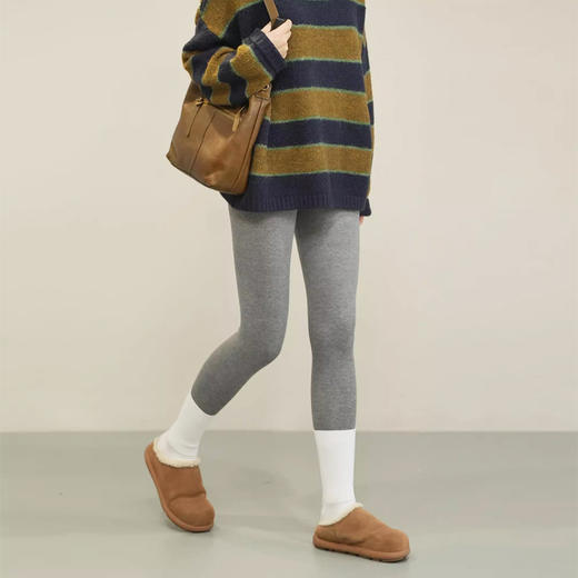 【高奢款打底裤】安第斯山羊绒晓星氨纶自发热九分打底裤 1123 轻柔包裹肉感腿型，提臀显瘦；14cm加宽高腰设计 平坦小腹 舒适不勒；纤腰+长腿+翘臀一件速刻 商品图3