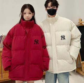 D111926冬季新款纯色印花保暖男女款羽绒棉服