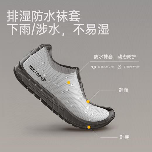 TECTOP探拓户外登山鞋男女高帮徒步鞋防滑耐磨防水免系带中帮鞋 商品图3