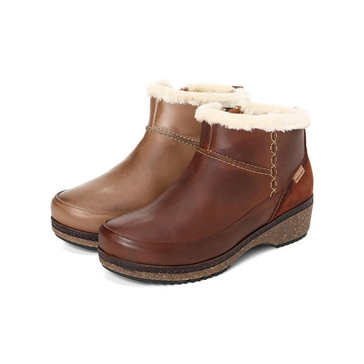 【云粉节】BF楼Pikolinos派高雁冬季牛皮圆头平跟侧拉链纯色短毛靴PA250110.吊牌价2780 商品图4