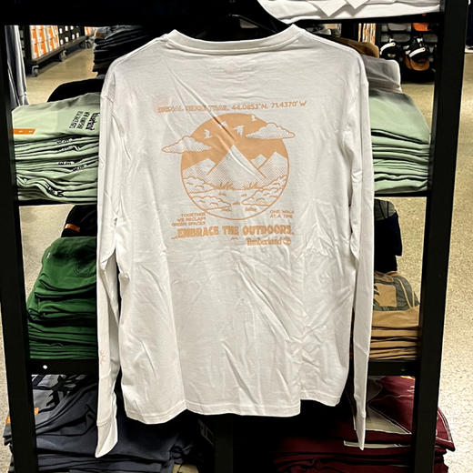 Timberland/添柏岚 男士春秋印花百搭透气休闲圆领长袖T恤 商品图2