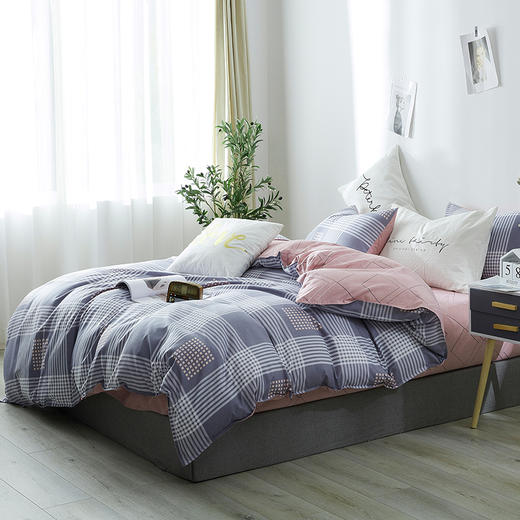 梦洁美颂 磨绒印花四件套 清浅时光 商品图2