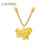 GAONAS  中式贵气小马设计金色项链11679DGO 商品缩略图1