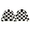 D111947联名款棋盘格子刺绣logo字母情侣立领羊羔毛外套 商品缩略图0