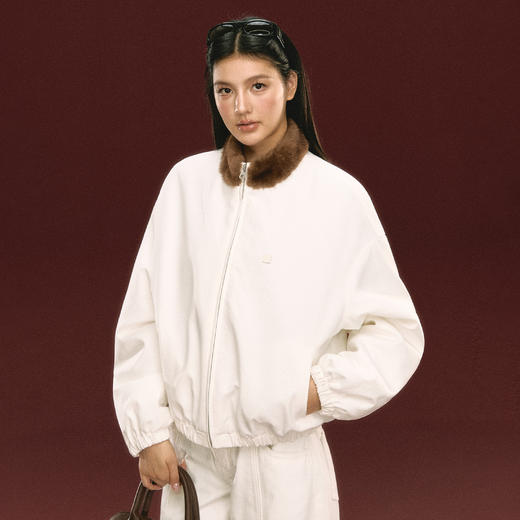 Ariseism 美式复古加厚外套女秋冬新款宽松保暖上衣 商品图3