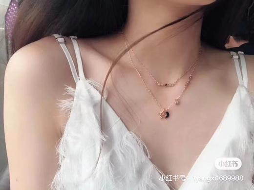 D111918神秘星月双层锁骨项链可以分开佩戴哈 商品图6