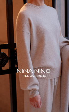 泡泡袖圆领衫 羊绒套衫