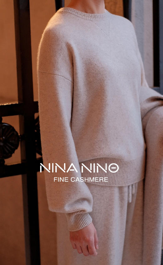 泡泡袖圆领衫 羊绒套衫 商品图0