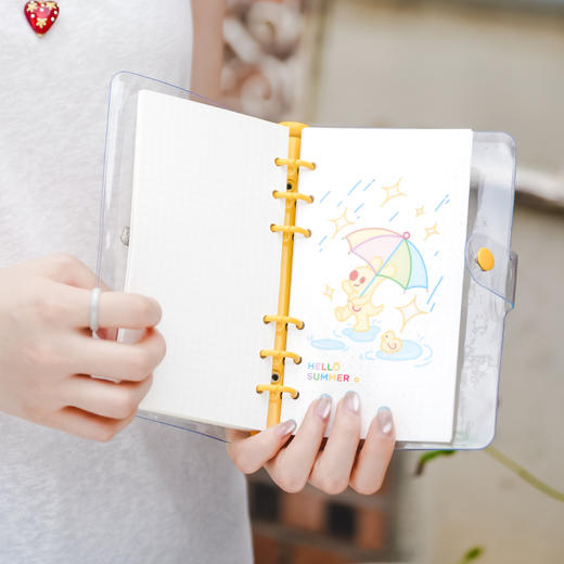 夏日系列透明皮活页笔记本 商品图3
