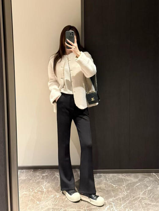 王炸马蹄裤！超模大长腿~零下8℃！！620g高定羽绒纱 喇叭小西裤 商品图5