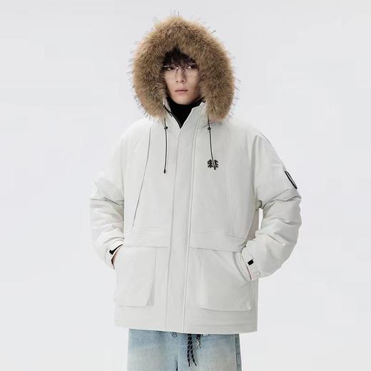 D111927羽绒棉服貉子毛连帽派克棉衣外套男女同款 商品图8