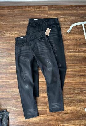 D111937高克重水洗全棉百搭休闲男士502牛仔裤