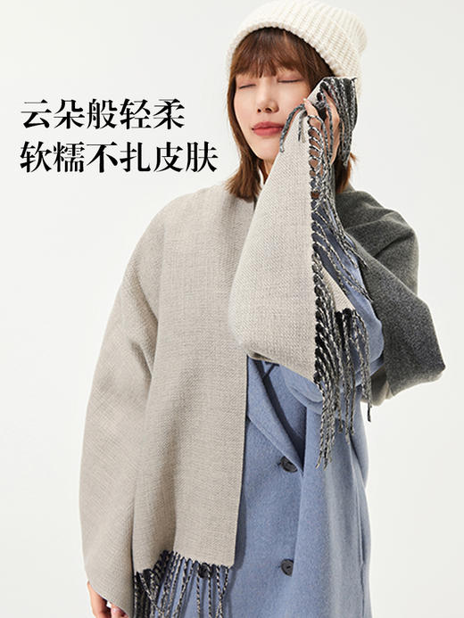 【文怡之选】VVC 御风·双面拼色围巾 柔软细腻 叔叔保暖 VTW3S230 商品图2