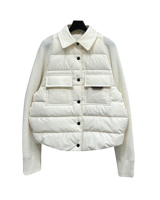 女款羊绒针织拼接羽绒服ba006 商品图0