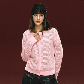 Ariseism 美式复古设计感针织开衫毛衣女秋冬新款上衣