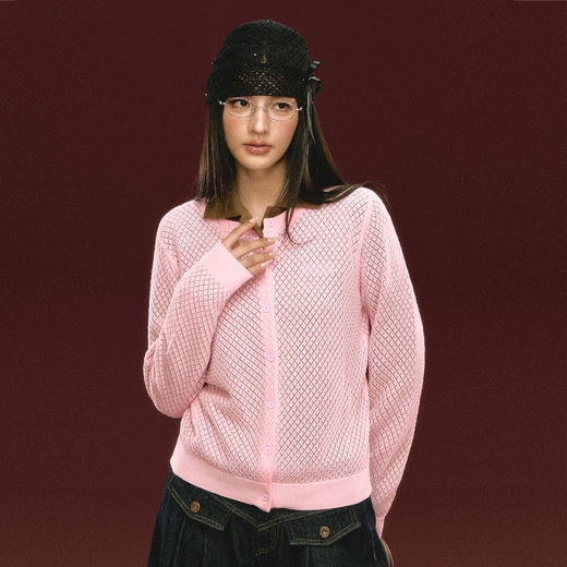 Ariseism 美式复古设计感针织开衫毛衣女秋冬新款上衣 商品图0