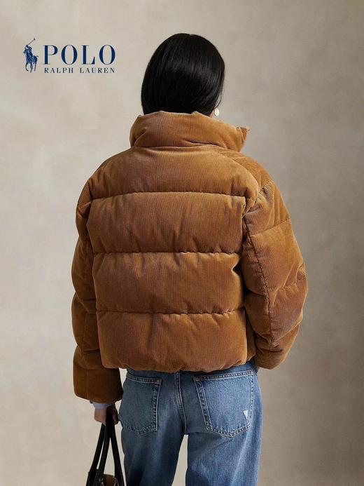 D111958复古时髦灯芯绒保暖立领舒适面包羽绒服 商品图6