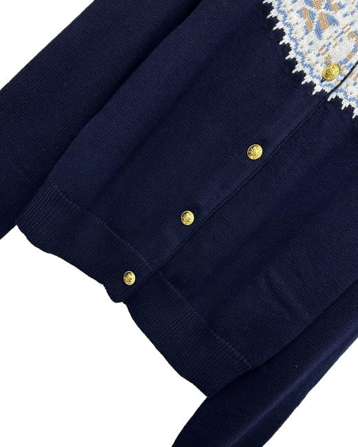 女款羊毛钩花针织开衫毛衣la008 商品图2