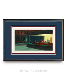 伽罗 JALO 爱德华霍普系列挂画-《夜游者》