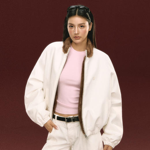 Ariseism 美式复古加厚外套女秋冬新款宽松保暖上衣 商品图0