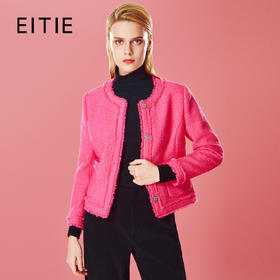 EITIE爱特爱气质小香风修身显瘦短外套冬新款8003707