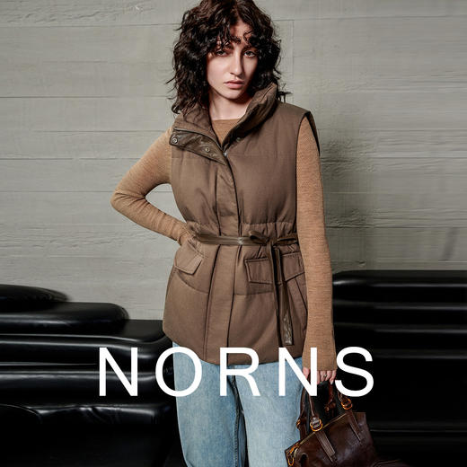 NORNS LADY诺恩【栗子可可】冬季新款莱赛尔马甲外套轻奢老钱外套 H25WK20660 商品图2