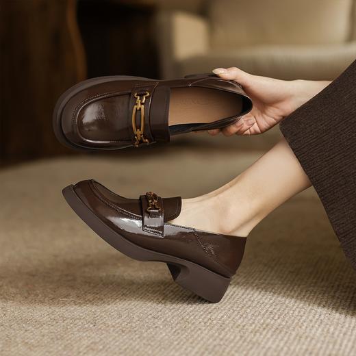 【一脚蹬英伦小皮鞋】 透气软底真皮乐福鞋3.5CM-CC 商品图2