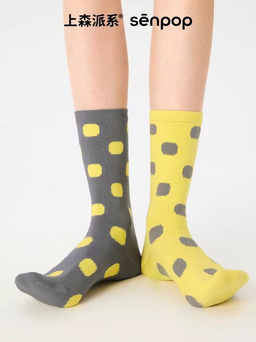 4楼Eubelle欧蓓 上森派系不配对波点袜子 2025新款秋冬堆堆袜 ab中筒袜百搭 活动价：29.9-59.8元 商品图2