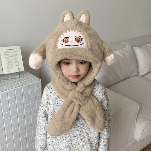 【YW】无忧购59元2件耳朵会动的拉布布儿童保暖帽子围巾二合一（截单后3-5天发货) 商品图5