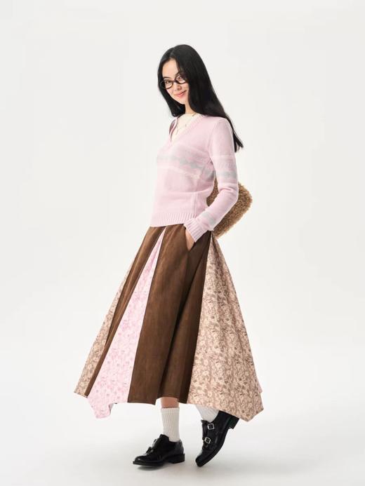 heris/H54105/学院费尔岛提花毛衣 配围巾 商品图2