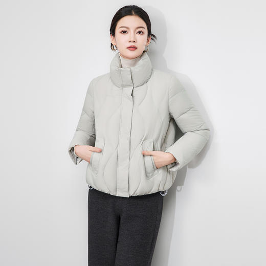 「高货wl」全新升级【铂金会员487/天猫659/差价172】(02450)洛诗琳气质立领短款羽绒服2025冬季通勤优雅防风保暖外套 商品图1