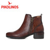 【云粉节】BF楼Pikolinos派高雁冬季牛皮拼色牛皮圆头中粗跟时尚短靴PA252715.吊牌价2880 商品缩略图3